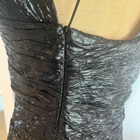 New without tag sample J Mendel black lame mermaid gown evening dress size 6 - Picture 5 of 15